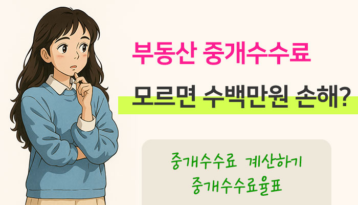 부동산 중개수수료 계산 중개수수료율표