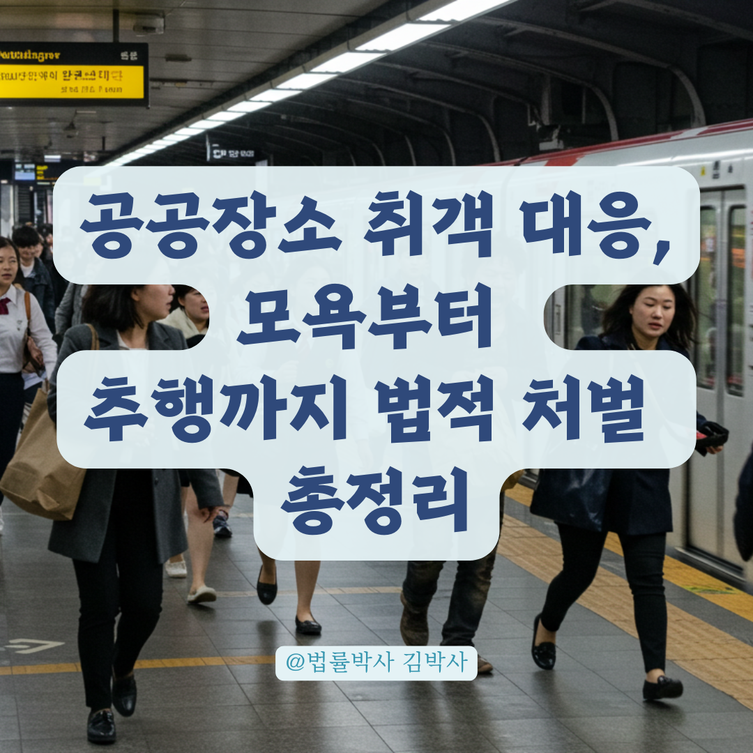 공공장소에서 욕설·접근·신체 접촉까지, 취객 행동 처벌 가능한 죄목 정리