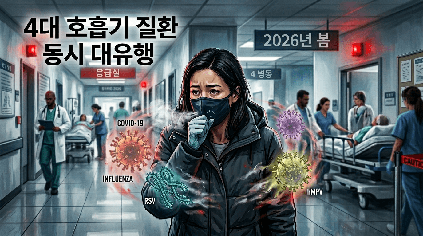 2026년 봄 4대 호흡기 질환 동시 유행 뉴스 대표 이미지