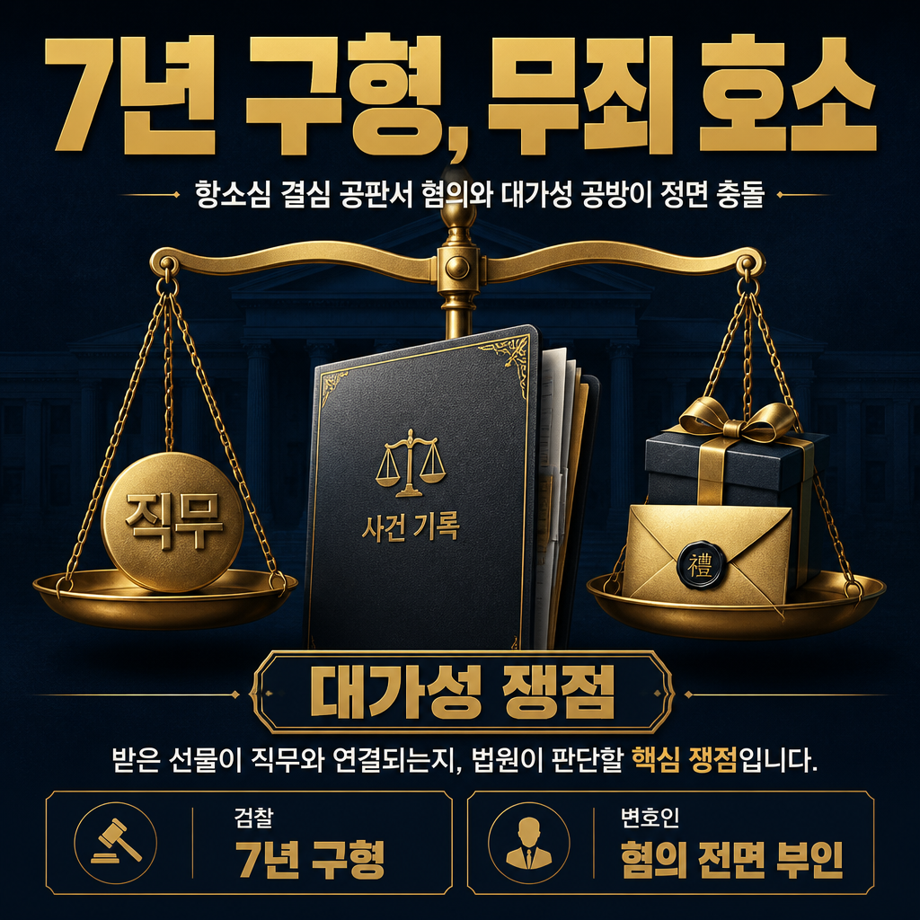 7년 구형, 무죄 호소
