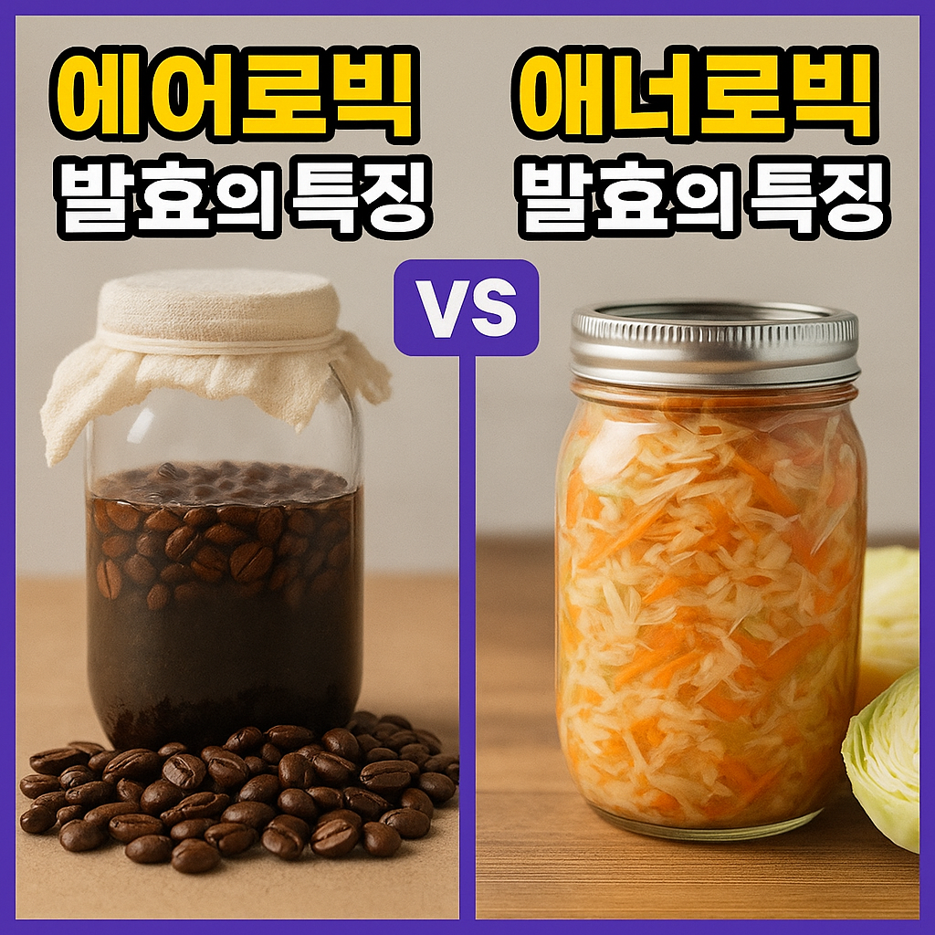 에어로빅 vs 애너로빅 발효의 특징