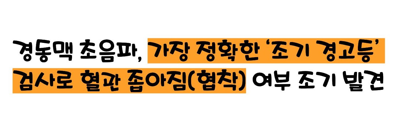 경동맥 초음파 검사로 알수 있는병의 설명
