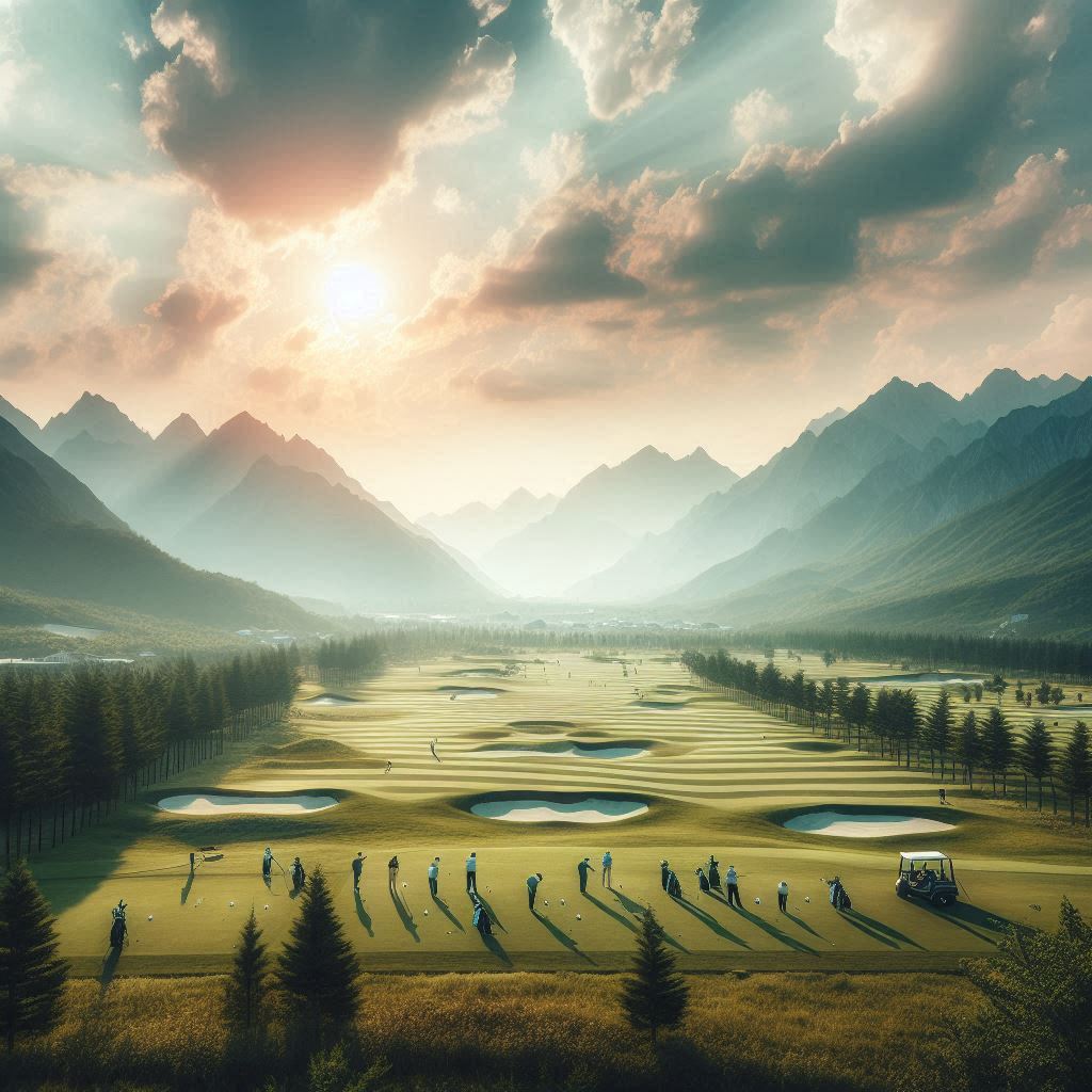 실외골프연습장 배경