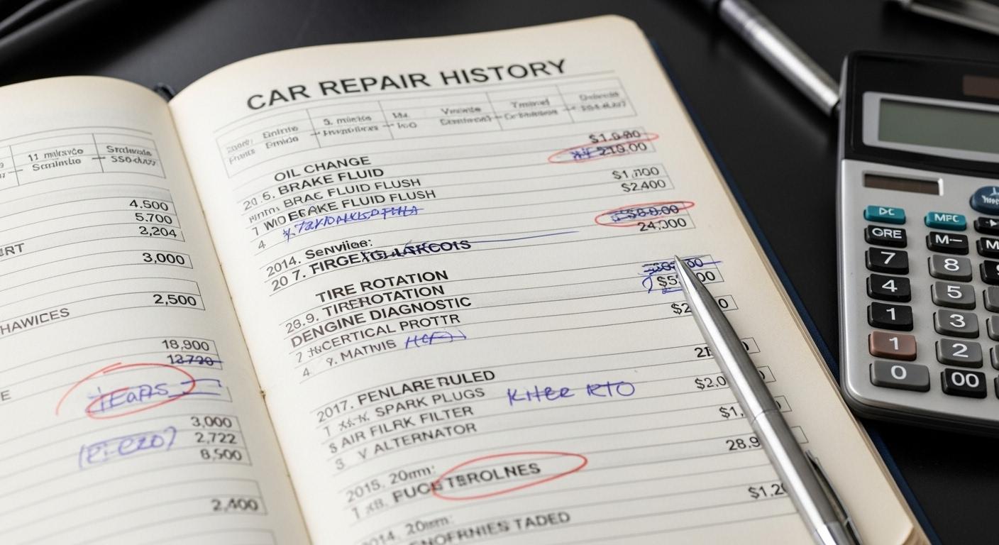 자동차 수리내역 조회 가격