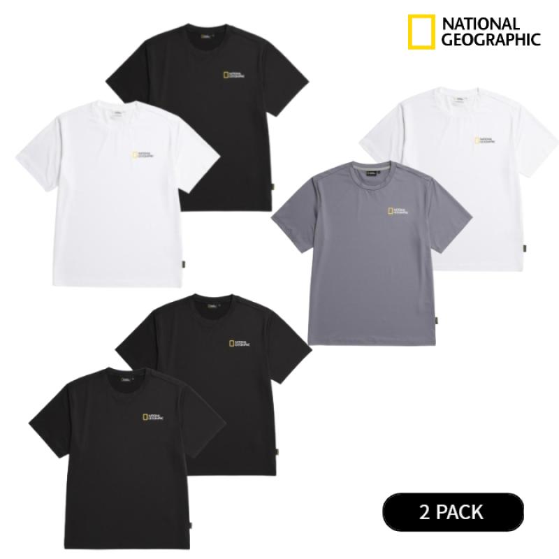 내셔널지오그래픽 2 PACK 1+1 쿨링 반팔티 남여공용 냉감 라운드 여름