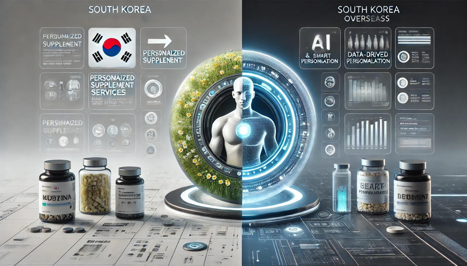 해외와 국내의 맞춤형 영양제 서비스 비교