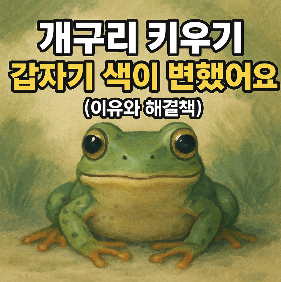 개구리키우기, 갑자기 색이 변했어요 (이유와 해결책)