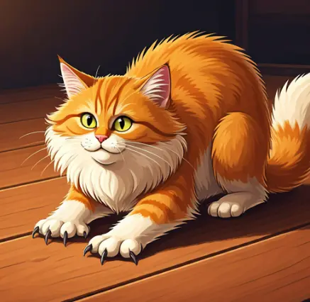 고양이가 바닥을 긁는 행동