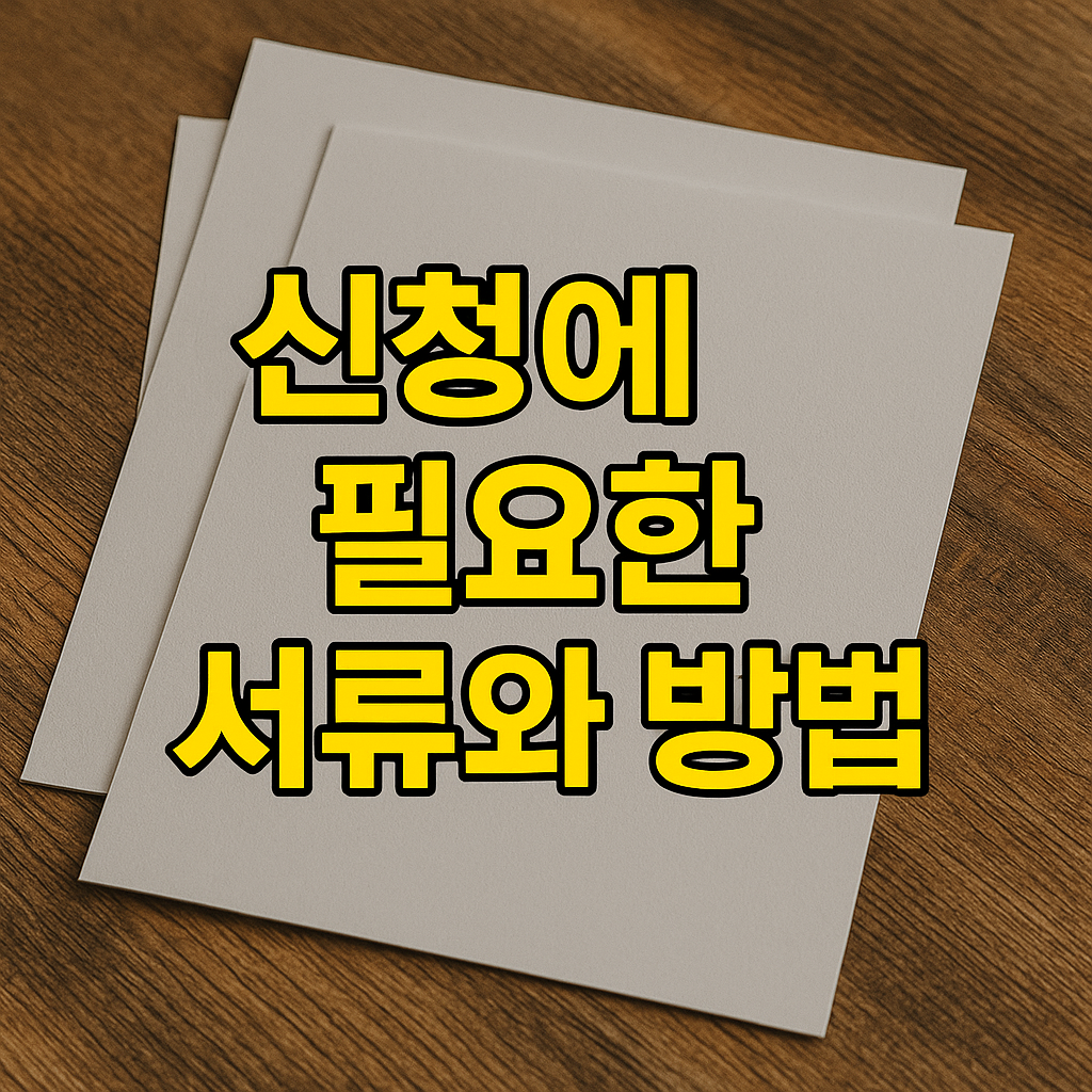 신청에 필요한 서류와 방법