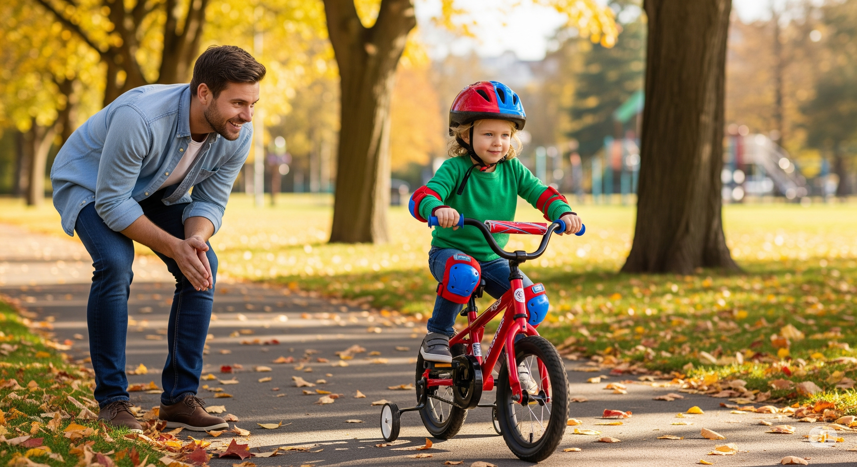 독립적으로 자전거를 타고 있는 아이 이미지