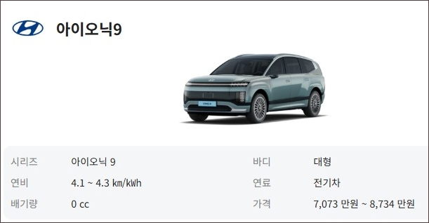 아이오닉9 가격