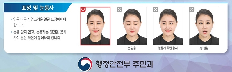 자연스러운 표정에 대한 규정 설명