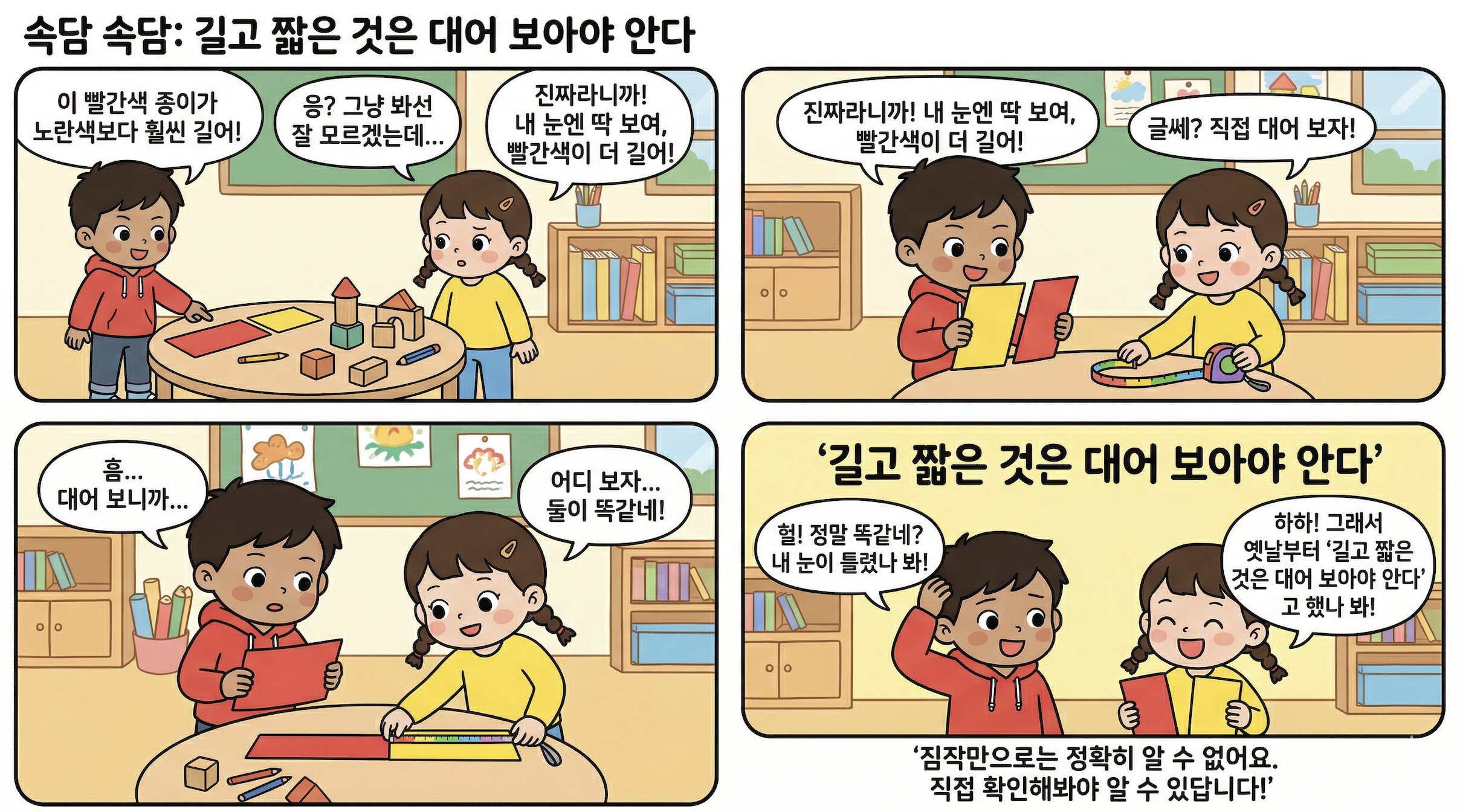 길고 찗은 것은 대어 보아야 안다