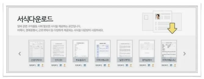 아르바이트이력서