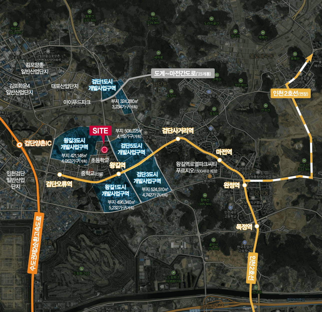 왕길역 금호어울림 에듀그린 인근 개발계획