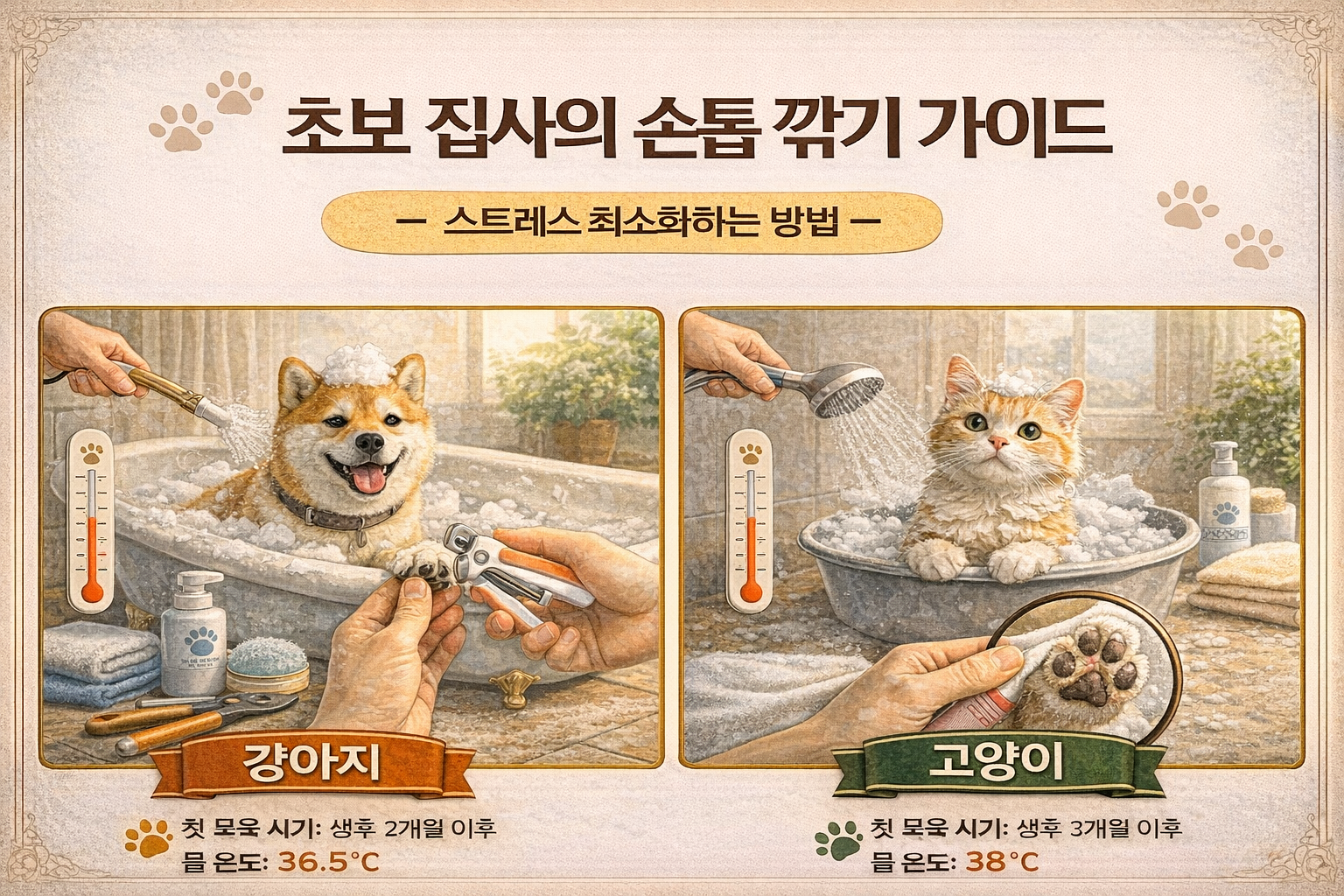 반려동물 손톱깍는 방법 설명사진