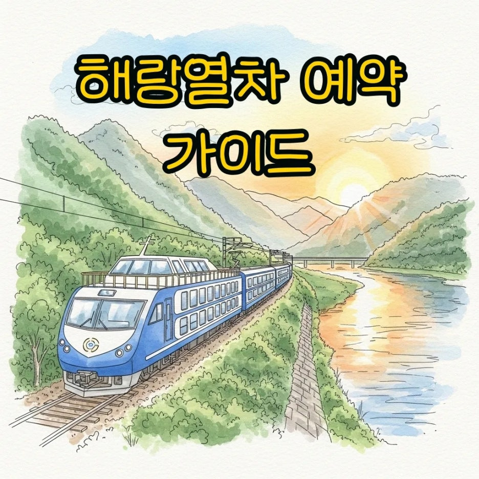 아름다운 풍경 속을 달리는 럭셔리 해랑열차의 모습