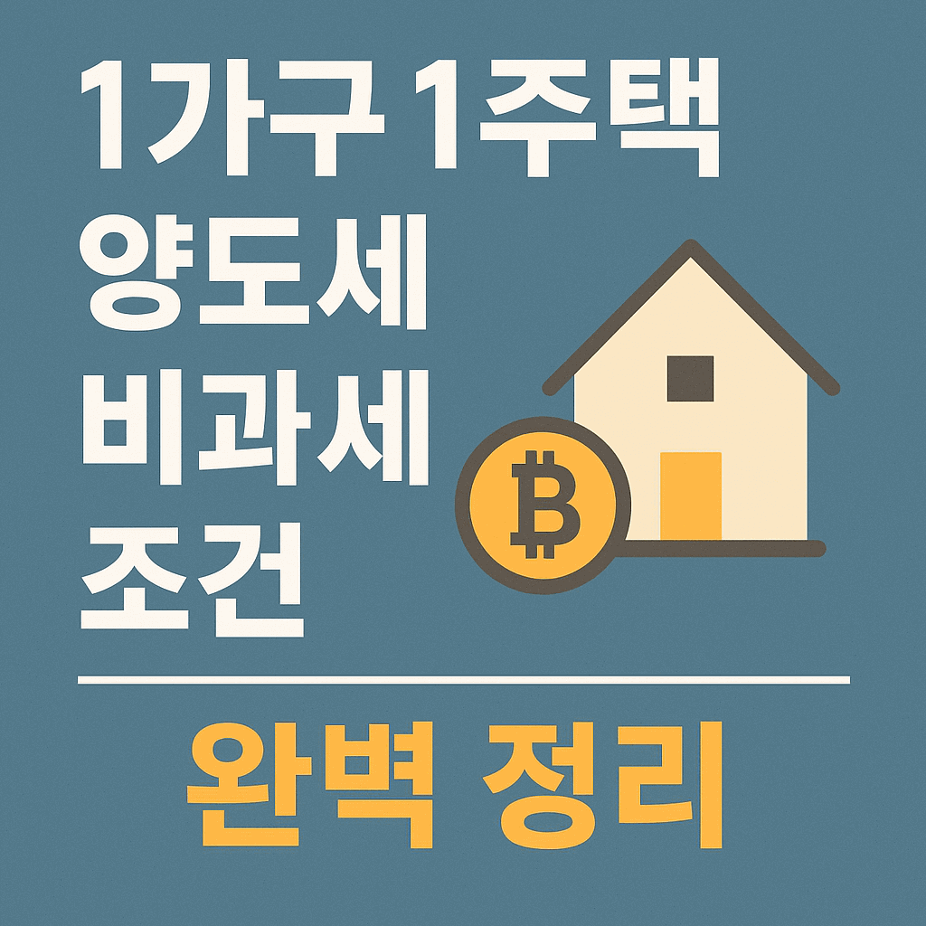 1가구 1주택 양도세 비과세