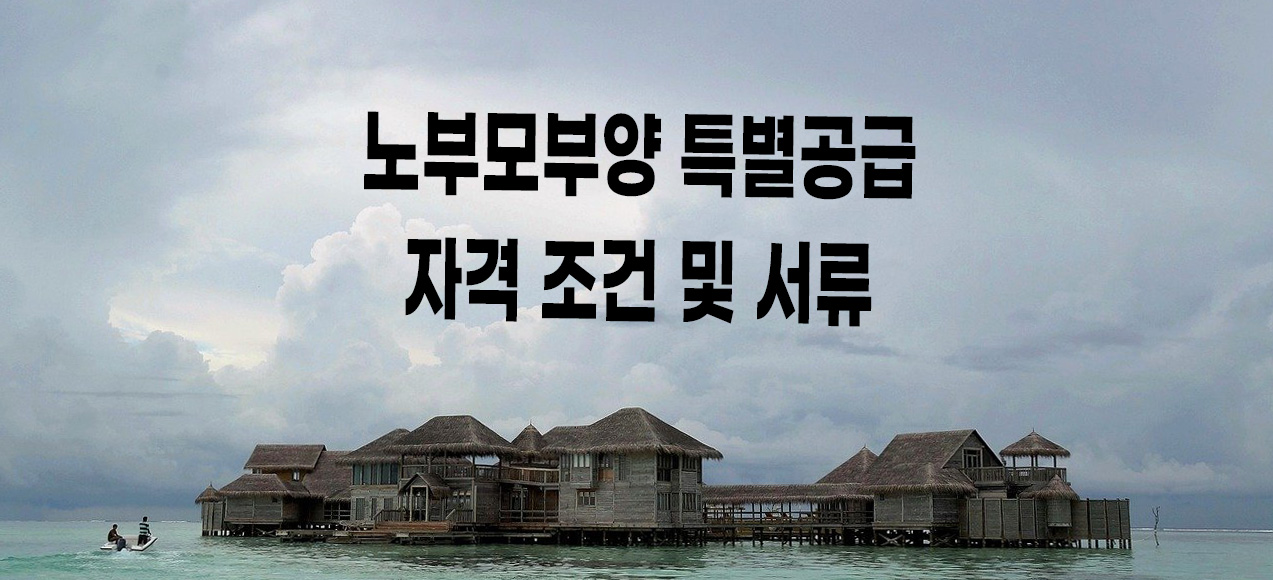 노부모부양 특별공급 자격 조건 및 서류 이미지 1