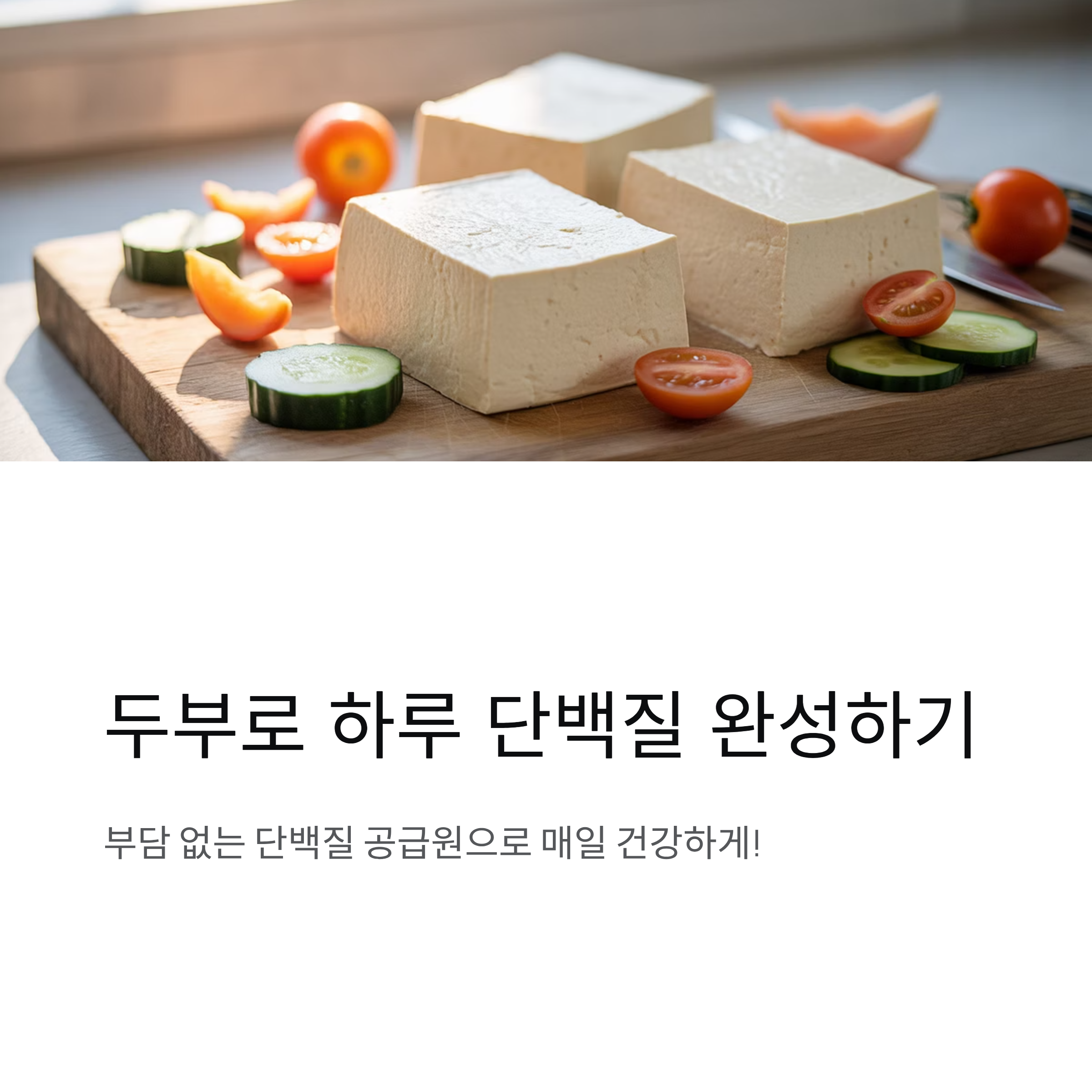 두부요리로 하루 단백질 채우는 방법