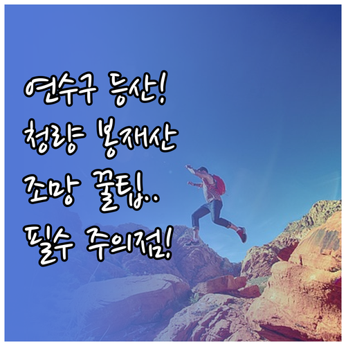 인천 연수구 봄맞이 등산 코스 추천 ..