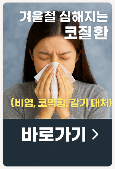 겨울철 심해지는 코질환 (비염, 코막힘, 감기 대처)