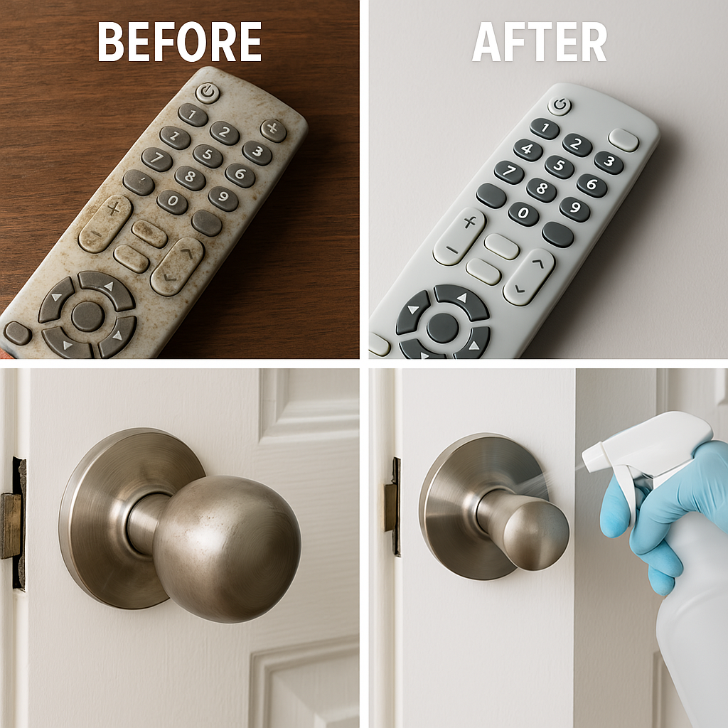 세균많은 곳 청소 전후비교 사진