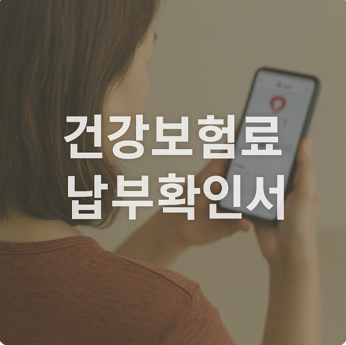 건강보험료 납부확인서 모바일 발급방법