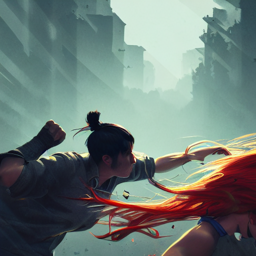 싸우는 두 사람