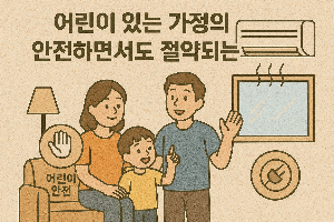 어린이 있는 가정의 안전하면서도 절약되는 냉방 법