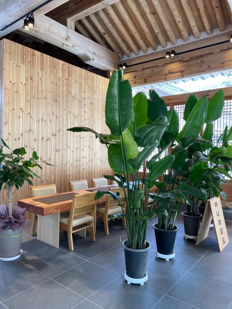 홍천 한옥 베이커리 카페 아나파우오 - 매장 단체석