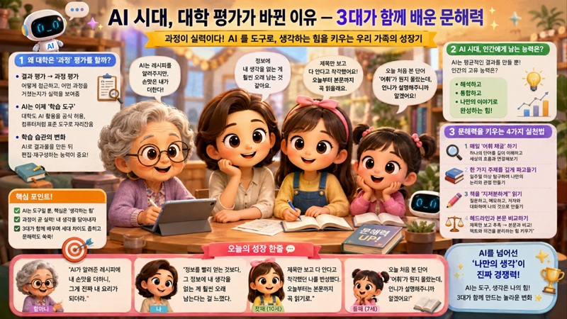AI 시대, 대학 평가가 바뀐 이유 -3대가 함께 배운 문해력