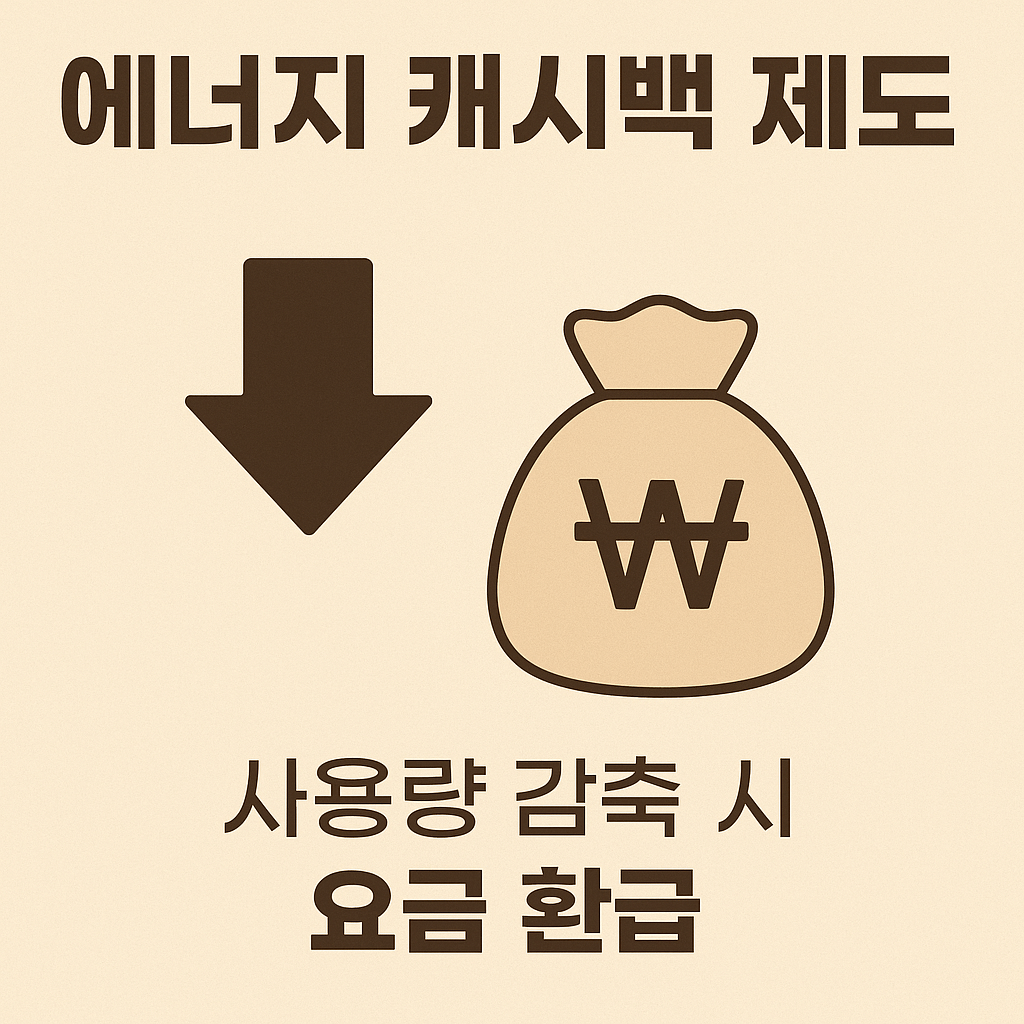 에너지 캐시백 제도 - 사용량 감축 시 요금 환급 이미지