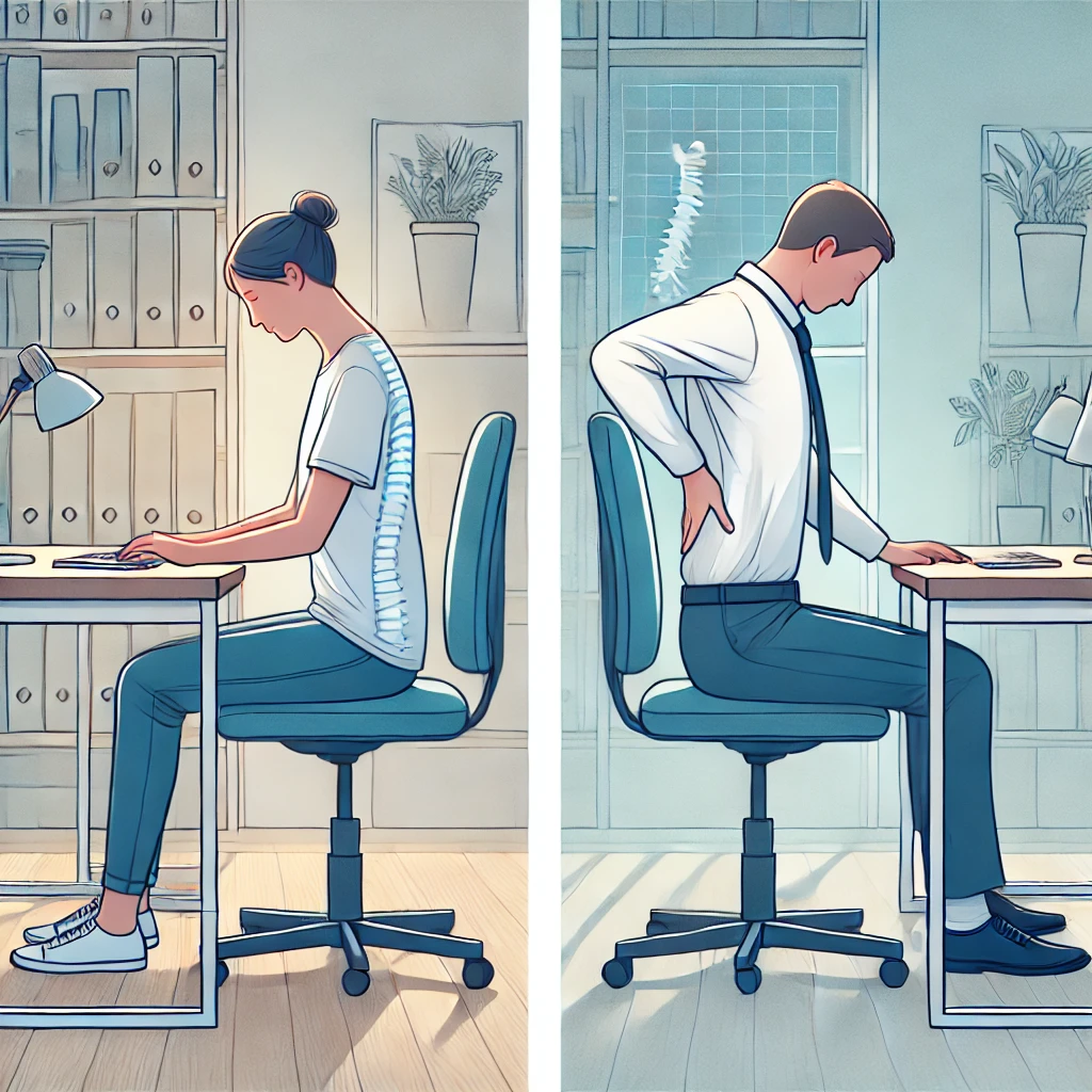 잘못된 자세가 몸에 미치는 영향과 올바른 자세 교정법