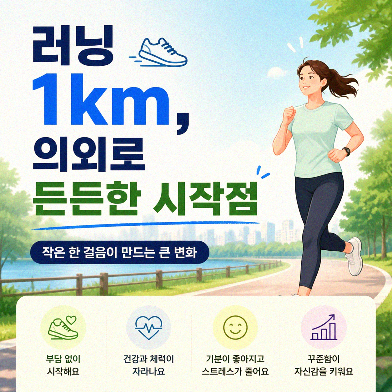 러닝 처음 1km부터 시작하는 게 왜 좋을까