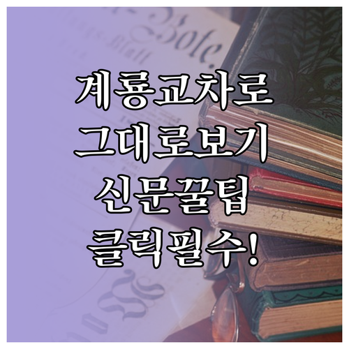 계룡시 교차로 신문 그대로 보기 서비..