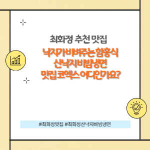 최화정 산낙지비빔냉면