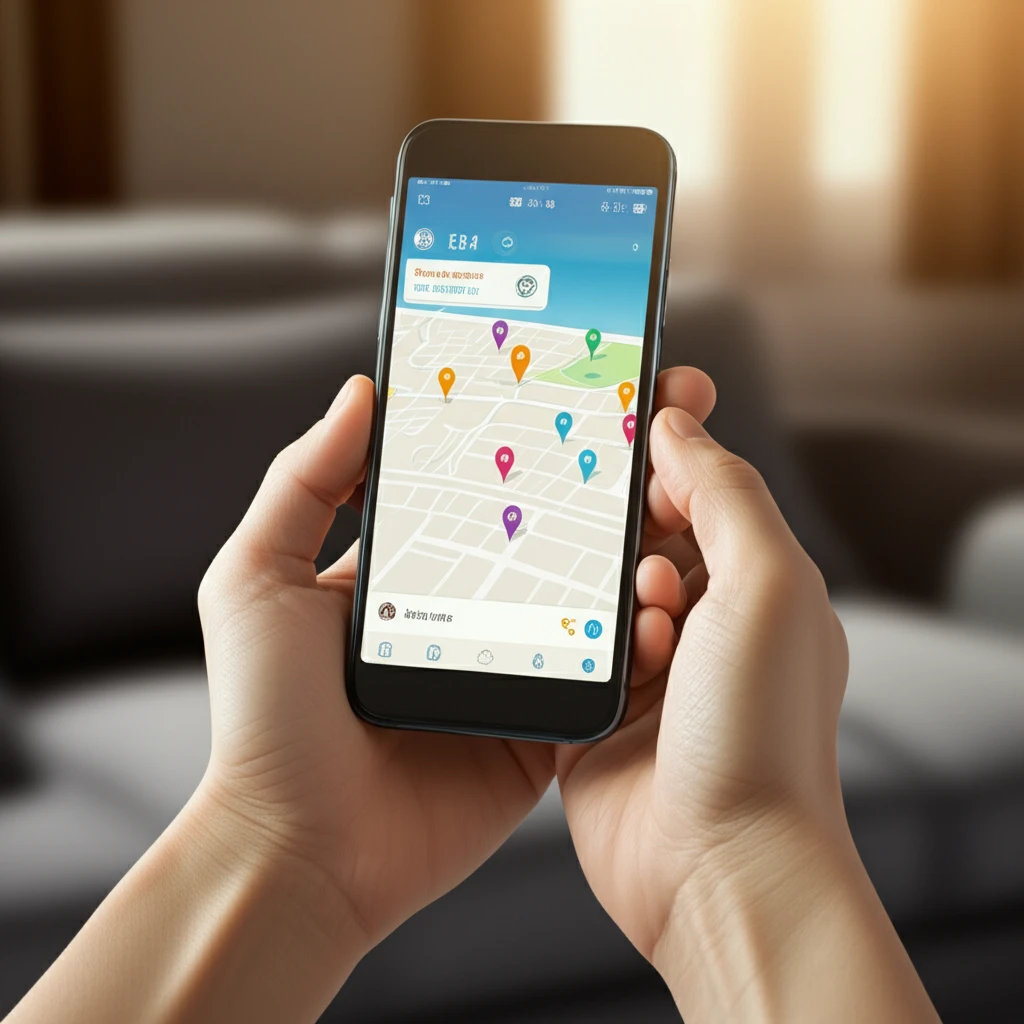 스마트폰 홈 화면에서 가족 위치 바로..