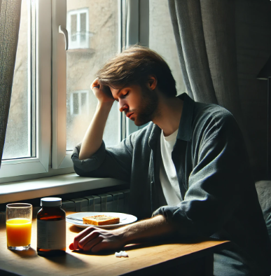 비타민D 부족으로 무기력한 일상을 보내는 모습