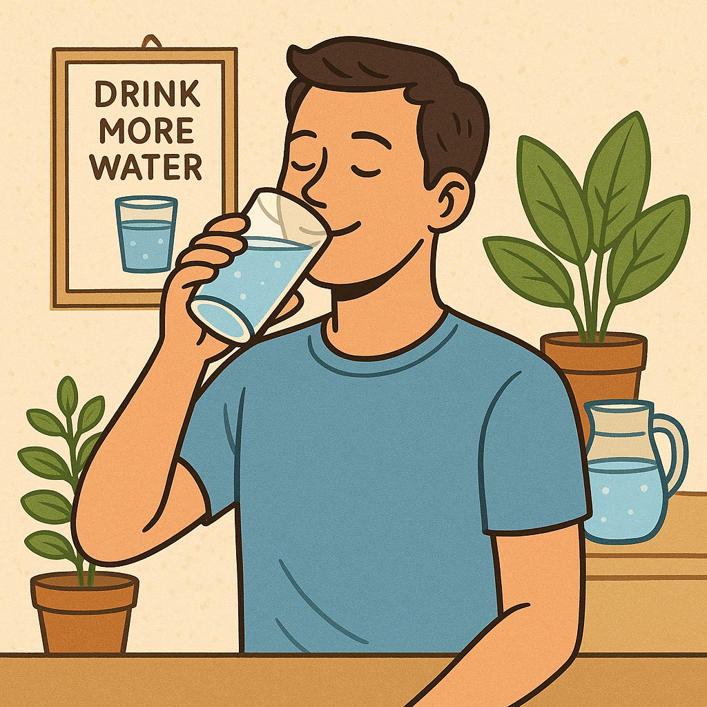 물 섭취와 관련한 이미지