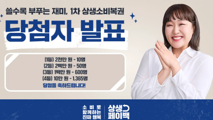 상생소비복권 2차, 나도 2천만원 당첨일까? 지금 확인하세요