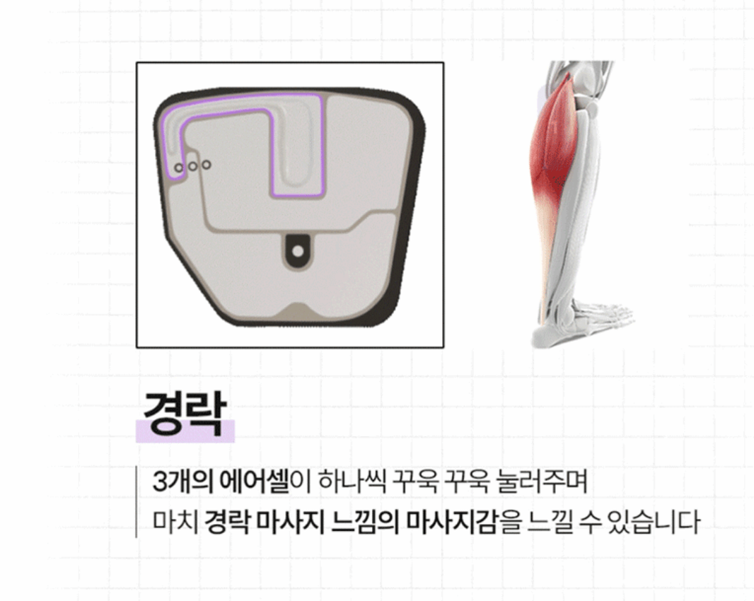 폴리오 종아리 마사지기 V3 모드2
