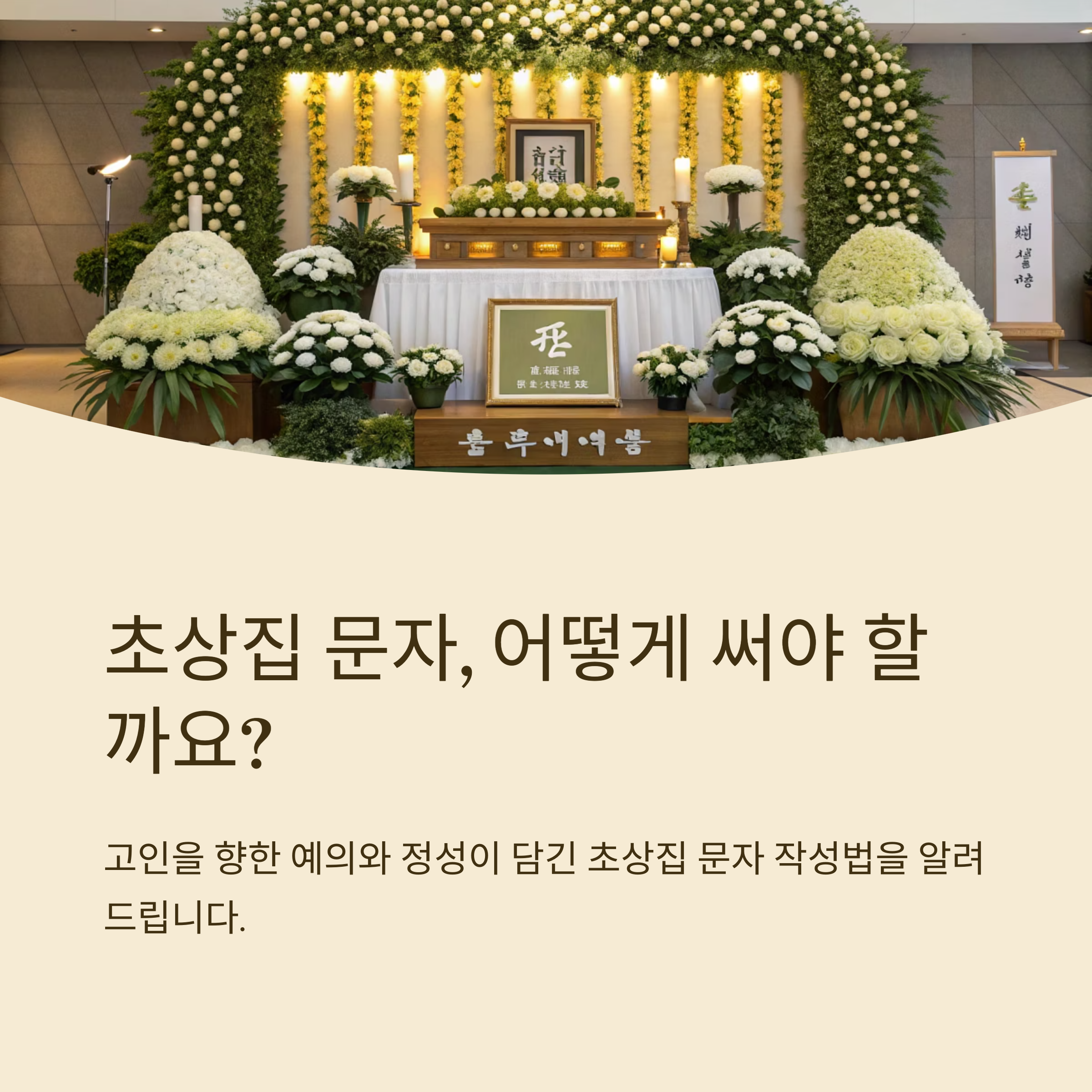 초상집 문자 작성법 요약