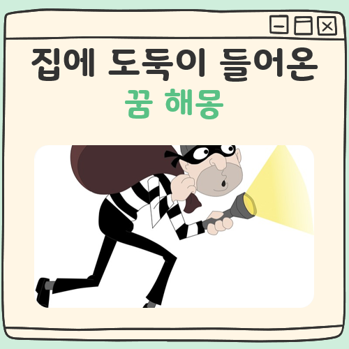 도둑이 집에 들어온 꿈 해몽 대표 이미지