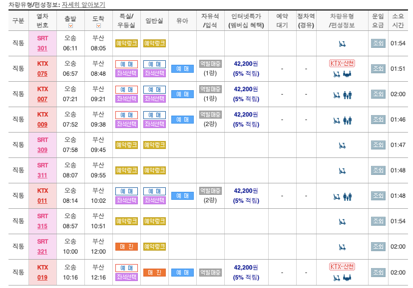 오송역_KTX시간표