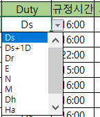 드롭다운 표시