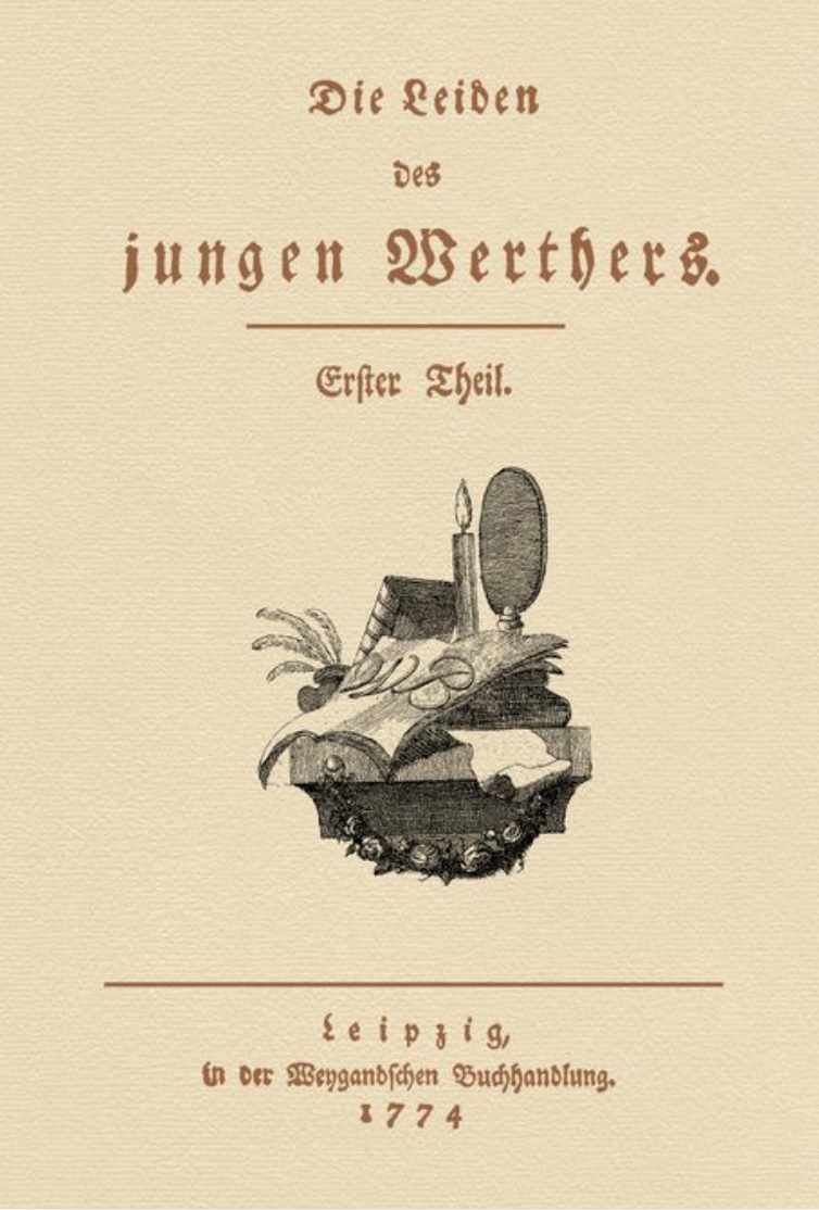 '젊은 베르테르의 슬픔' 책 표지