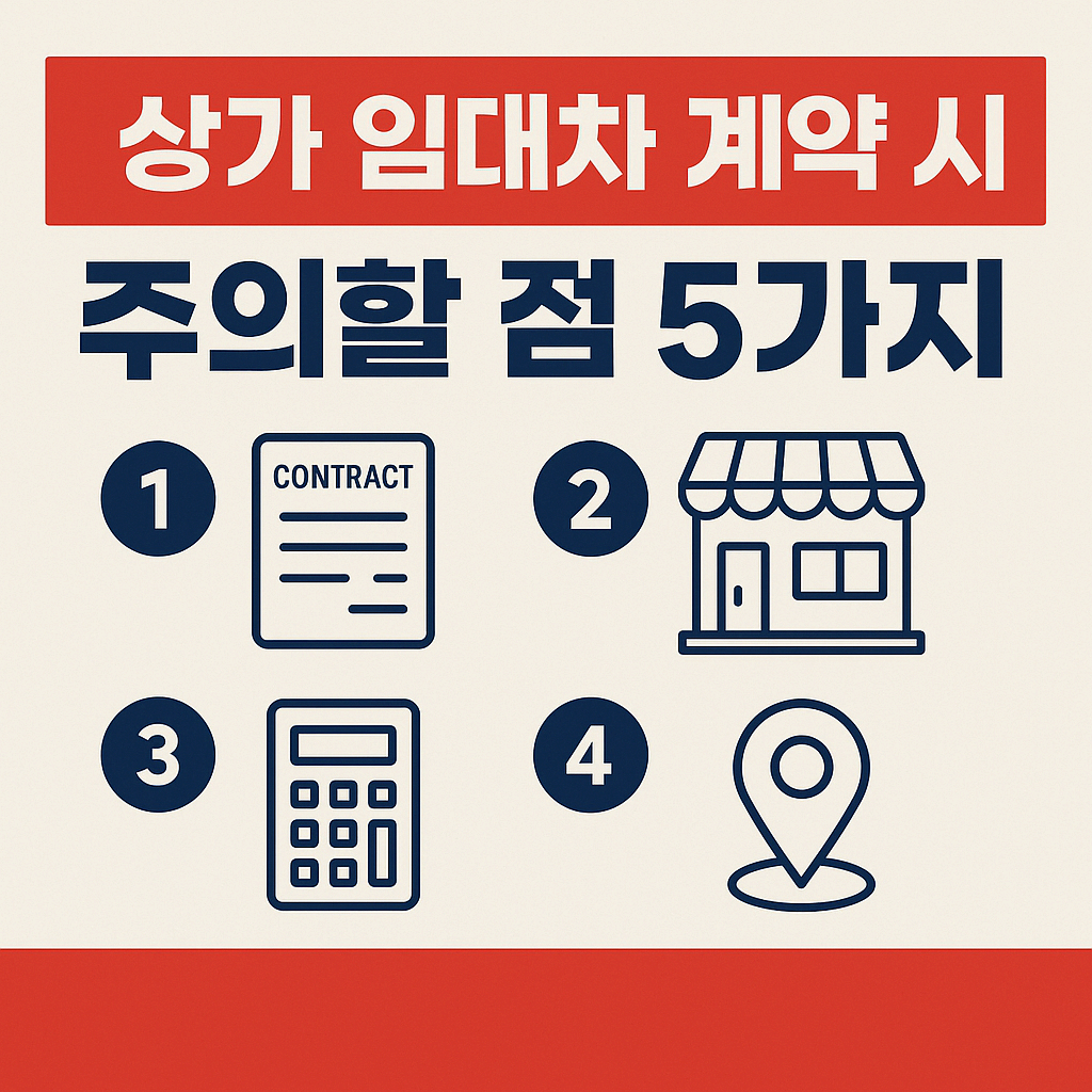 상가 임대차 계약 시 주의할 점 5가지