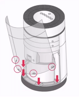 엘지 퓨리케어 공기청정기 필터 청소방법 및 교체시기 먼지센서 4개 홈