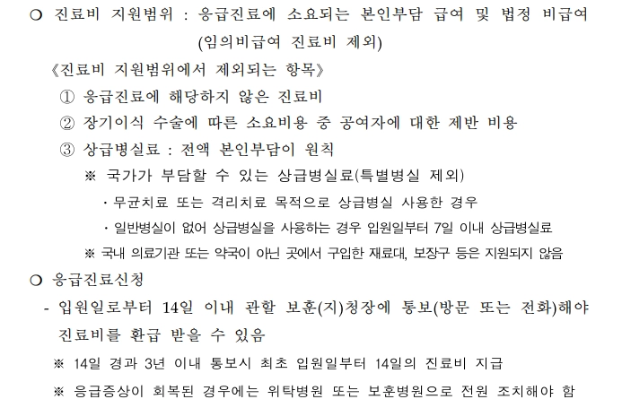 위탁병원진료 혜택받기 진료비100%지원